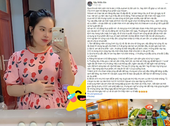 Mẹ bỉm sắp lâm bồn mách chị em cách trữ đồ ăn trong tủ lạnh