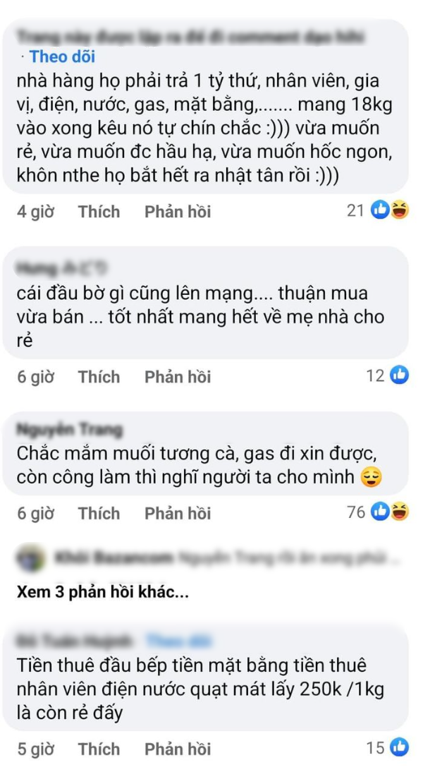Nhờ chế biến 18kg hải sản: Đã thống nhất giá, giờ lại quay xe