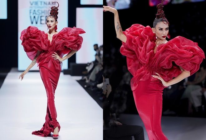 Những miss đá váy của Vbiz: Khánh Vân đá từ sàn diễn ra thảm đỏ