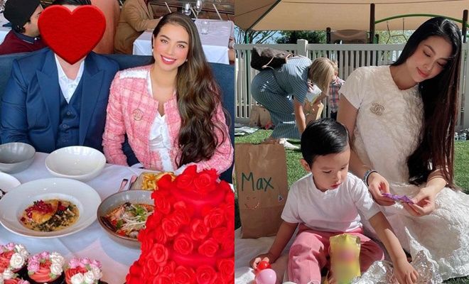 Phạm Hương làm cô dâu khi về Việt Nam: Kim cương đeo muốn gãy tay