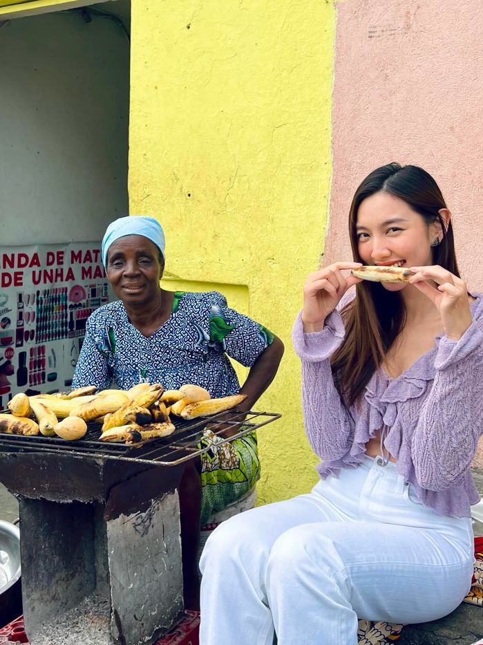 Rời Angola, Nguyễn Thúc Thùy Tiên vẫn tràn đầy năng lượng ở Anh