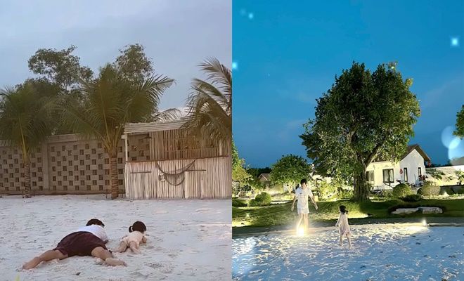 Sao Việt đầu tư khu vui chơi cho con trong biệt thự