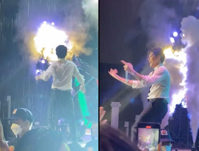 Sao Việt đi diễn gặp sự cố thời tiết: Dương Edward hát không khán giả