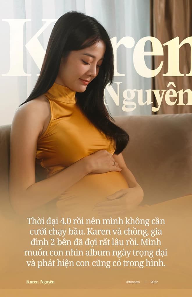 Thời trang của các mẹ bầu Vbiz: Karen Nguyễn thích đầm ôm
