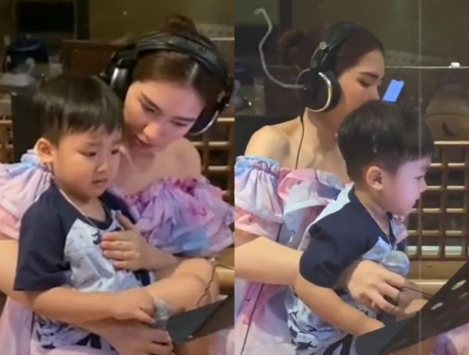 Đòi ngồi thu âm cùng mẹ, Bo Thúi hiểu chuyện không làm ồn