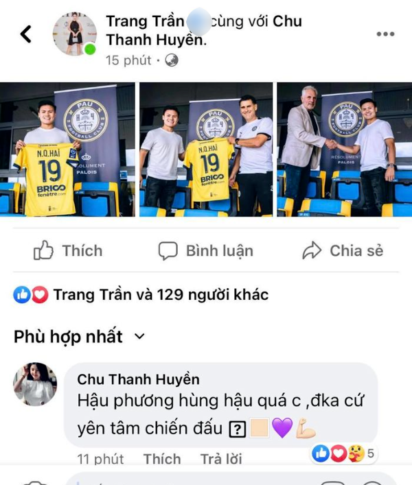 Chu Thanh Huyền đưa Quang Hải về Pháp sau trận giao hữu