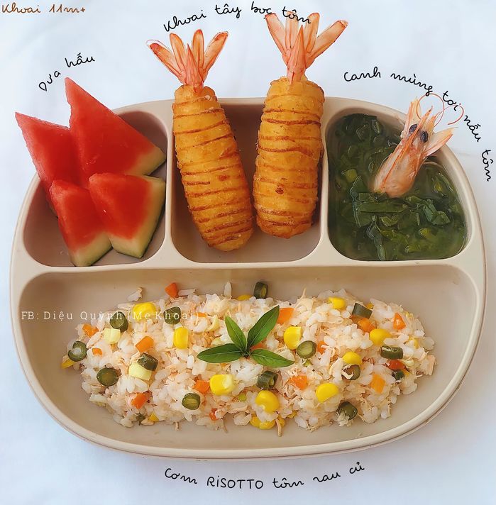 Hộp cơm đẹp như tranh của bà mẹ 9x: Giàu dinh dưỡng, giúp bé thèm ăn
