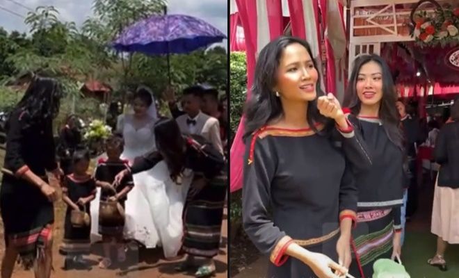 Ngô Bảo Ngọc, Kim Duyên về Đắk Lắk dự đám cưới em trai H'Hen Niê