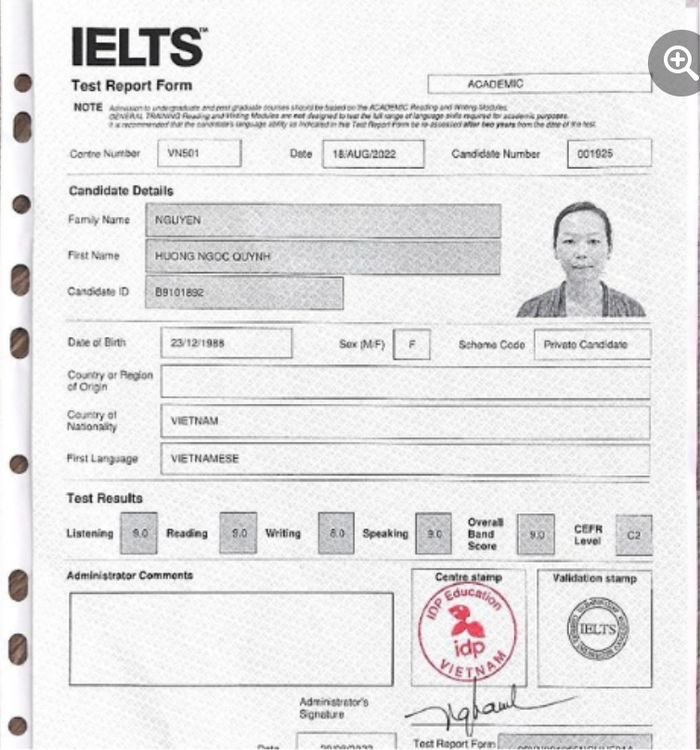 Những điểm 9.0 IELTS hiếm hoi tại Việt Nam: Cô gái có profile khủng