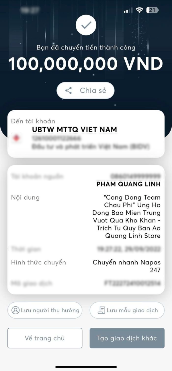 Quang Linh Vlog chi tiền ủng hộ miền Trung: Dù ở đâu cũng nhớ về quê