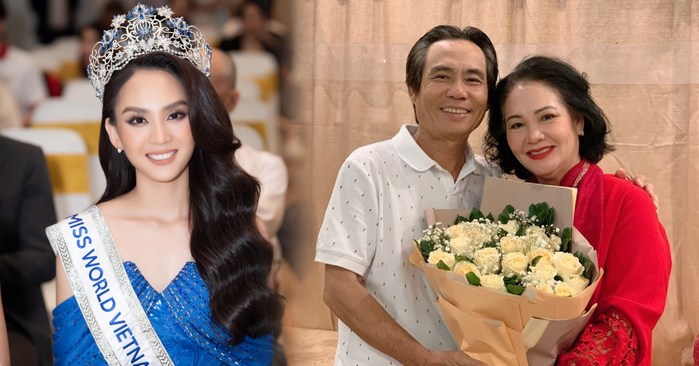 Top 3 Miss World Vietnam khoe ảnh chụp cùng bố mẹ: Nhan sắc di truyền
