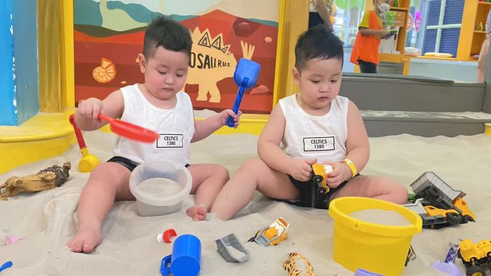 Vẻ kháu khỉnh của hai quý tử sinh đôi nhà Đặng Thu Thảo