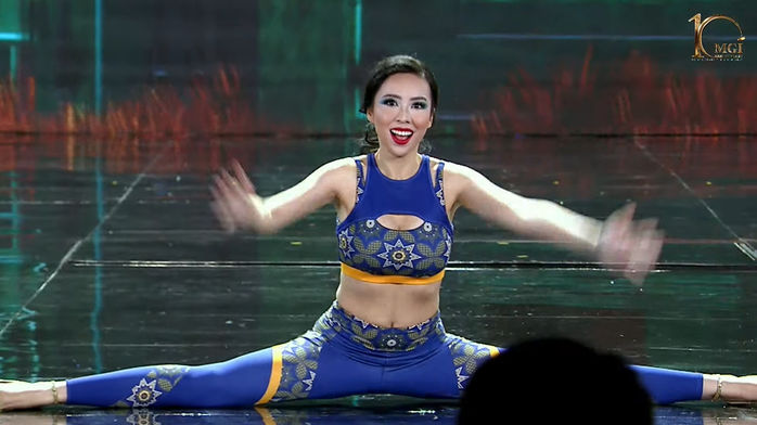 Top 71 thí sinh MGI thi trang phục thể thao: Thiên Ân đá chân mày