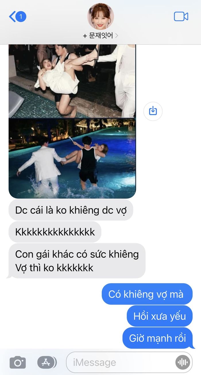 Bồng bế Sam trong tiệc cưới Diệu Nhi, Trấn Thành bị vợ nhắc nhẹ