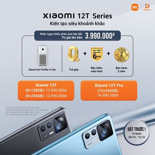 Đến Dstore để trở thành những người đầu tiên sở hữu Xiaomi 12T Series