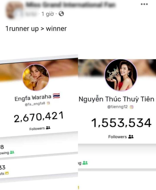 Thùy Tiên bị khán giả Thái Lan chê không nổi tiếng bằng Engfa Waraha
