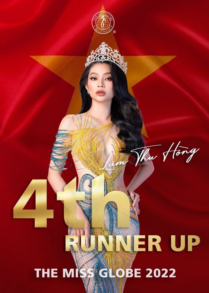 Lâm Thu Hồng đăng quang ngôi Á hậu 4 The Miss Globe 2022