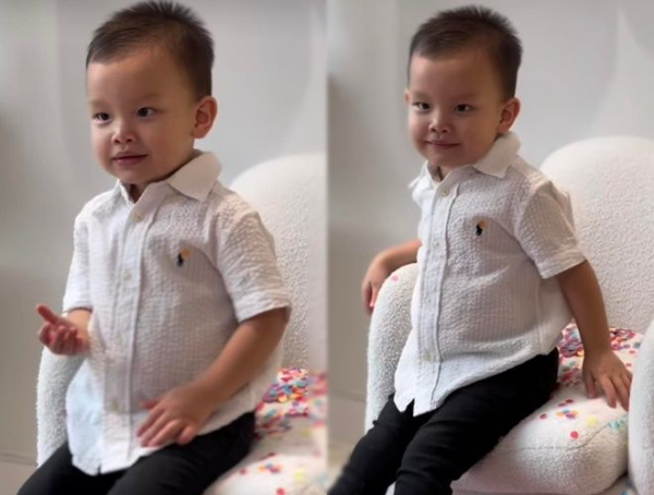 Leon đáng yêu trong hậu trường chụp ảnh mừng sinh nhật tuổi lên 2