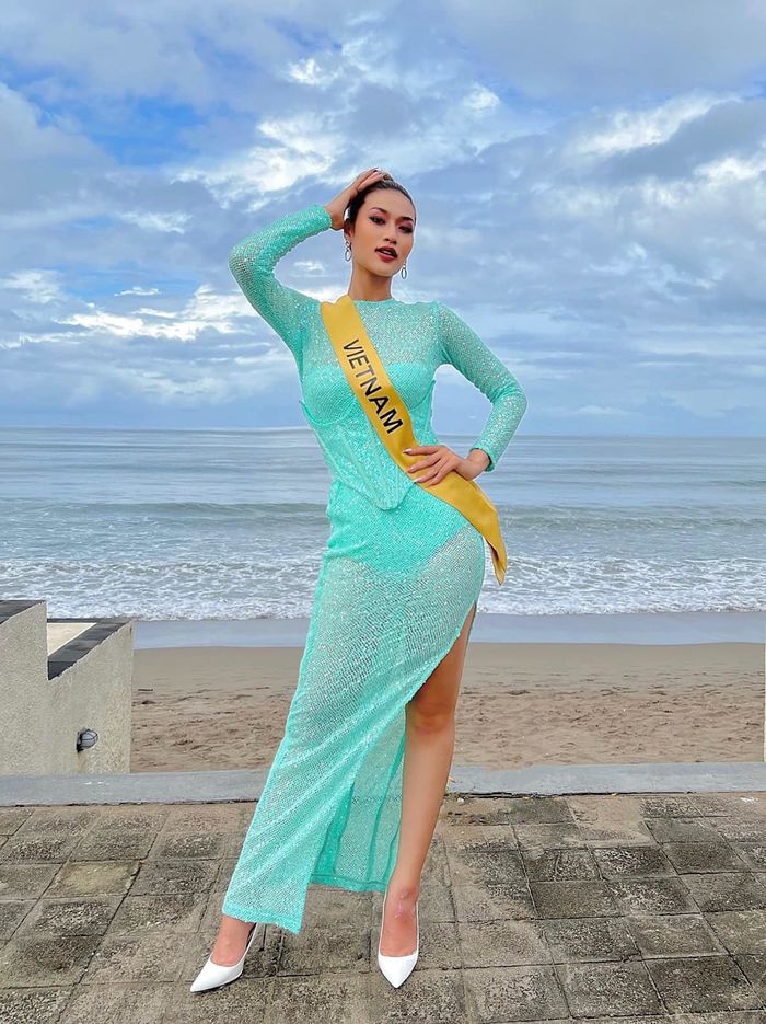 Style của Thiên Ân ở Miss Grand International hao hao Thùy Tiên đến lạ