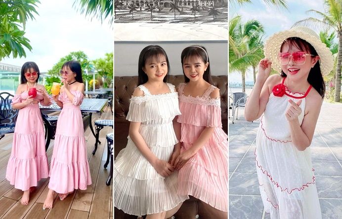 Cặp chị em thấp nhất VN: 1m25 cân từ style công sở tới bánh bèo