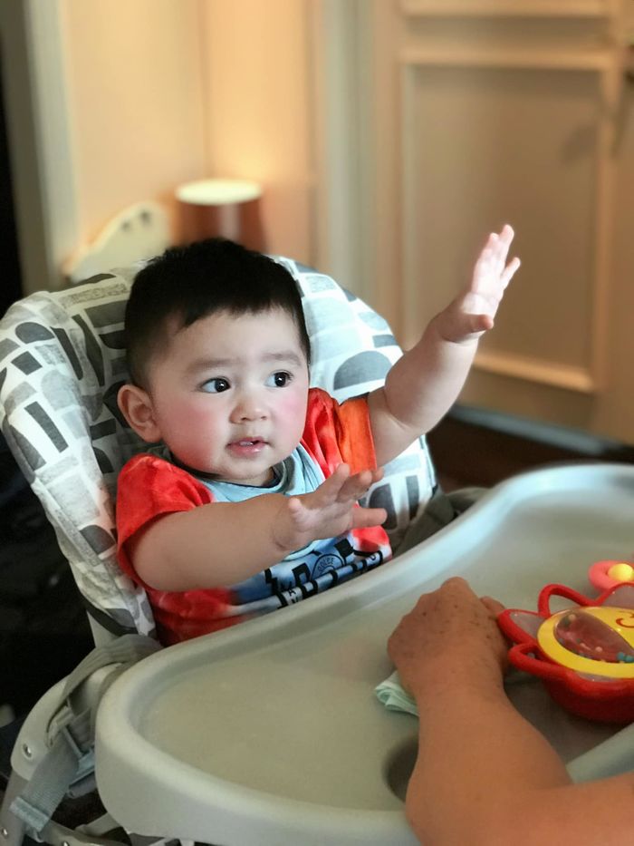 Con trai Chi Bảo mới tí tuổi đã mê đọc sách, nghe nhạc liền hát theo