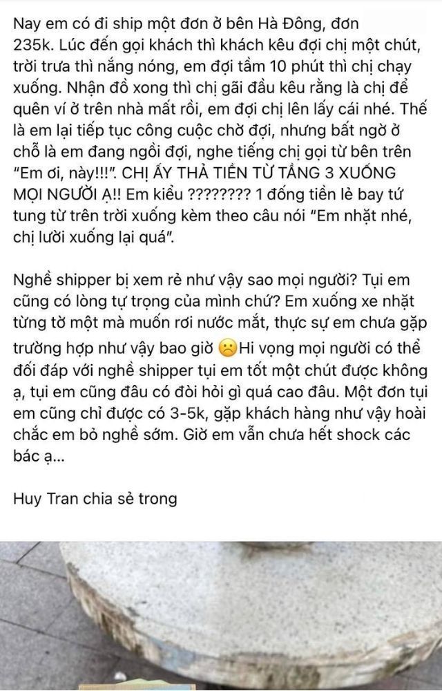 Shipper phục vụ chị em hết mực: Chuẩn bị cả mã QR, chạm cái là xong