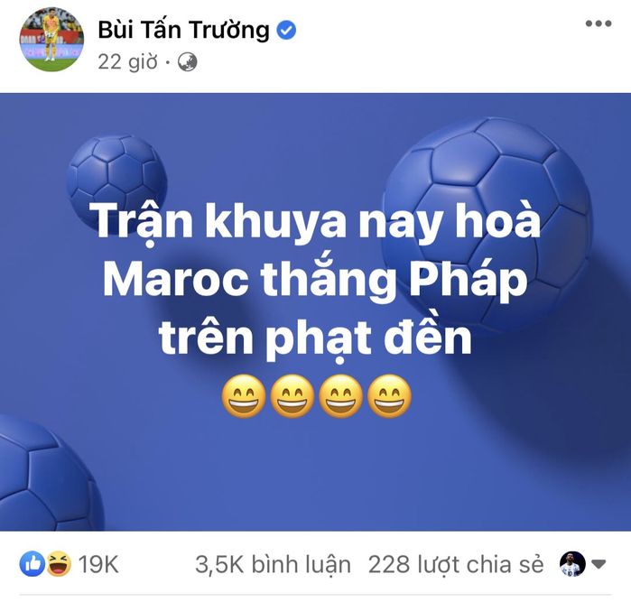Bùi Tấn Trường đoán Argentina thắng chung kết sau 7 trận đoán sai