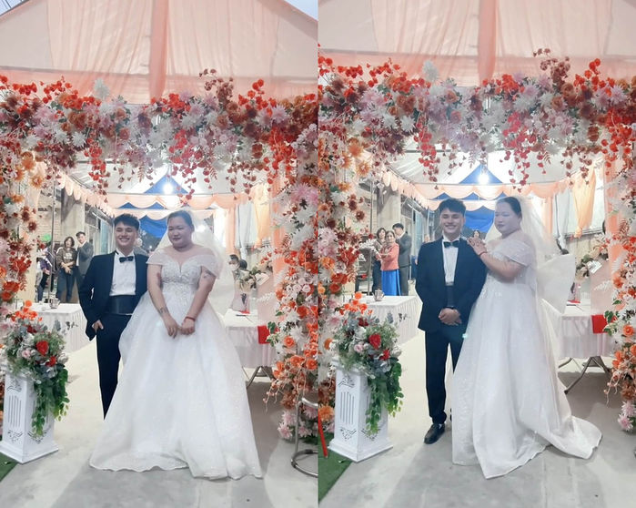 Chưa kịp thay áo cưới, Kim Liên gánh thau chén, dọn nhà trong ngày đầu