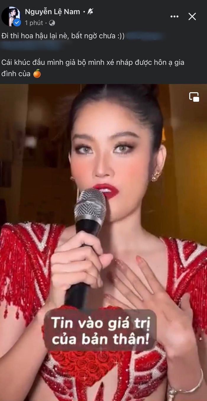 Lệ Nam bất ngờ thông báo đi thi Hoa hậu sau Miss Universe Vietnam 2022