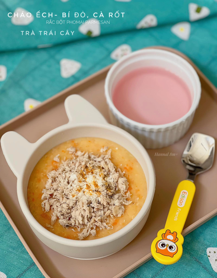 Mẹ đảm 9x gợi ý thực đơn cháo ăn dặm cho bé 9 tháng tuổi