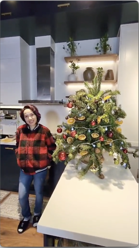 Mẹ đảm Hà thành bày cách làm cây thông Noel siêu nhanh, siêu đơn giản
