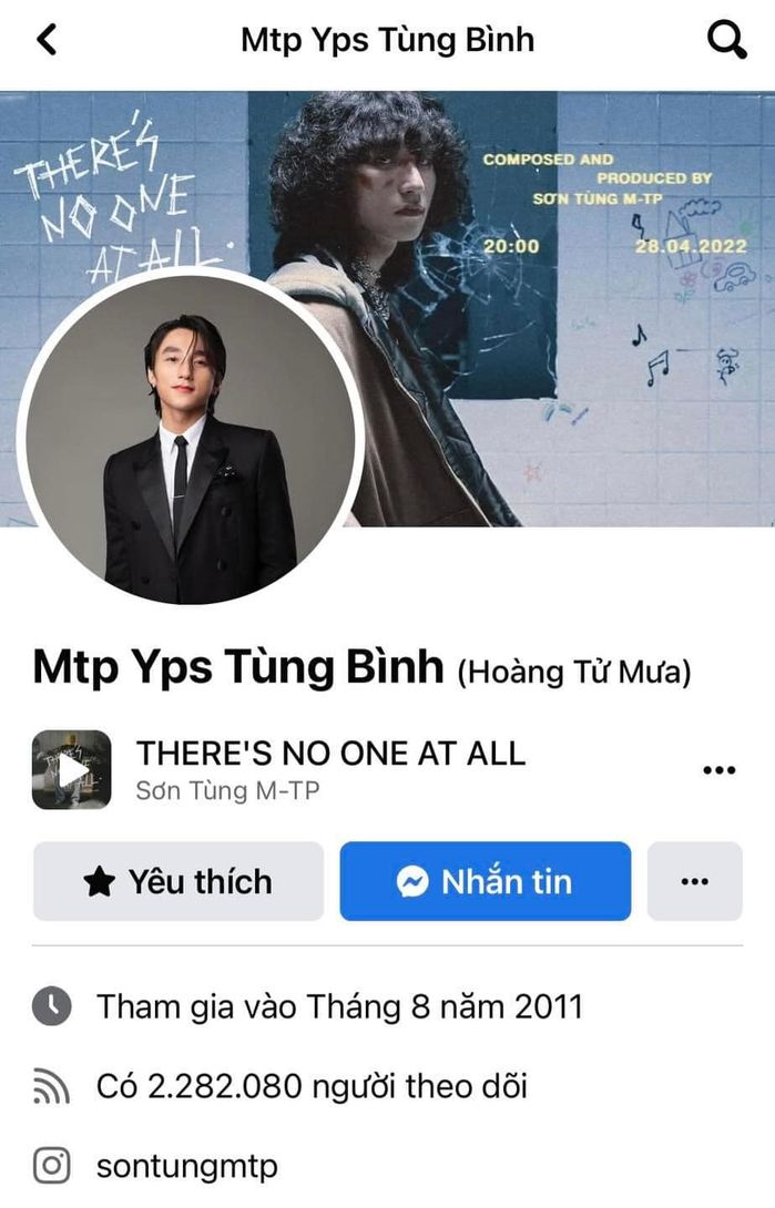 Fanpage của Sơn Tùng M-TP bất ngờ bị đổi tên lạ