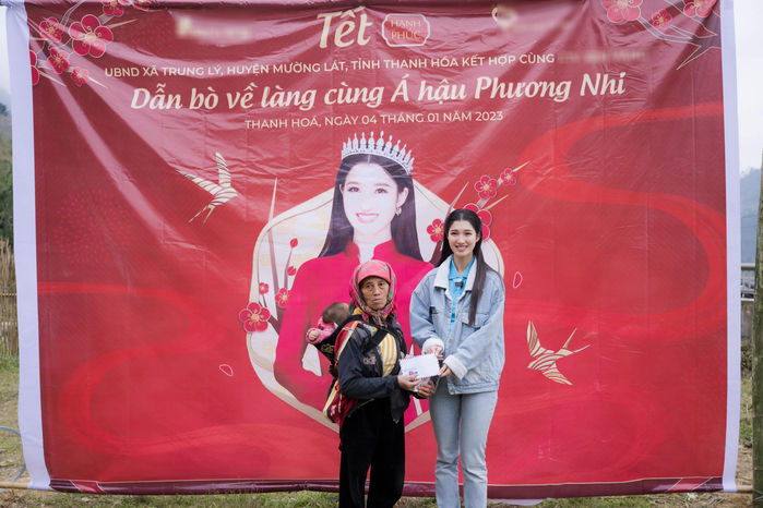 Á hậu Phương Nhi tặng 20 con bò cho bà con khó khăn ở Thanh Hóa