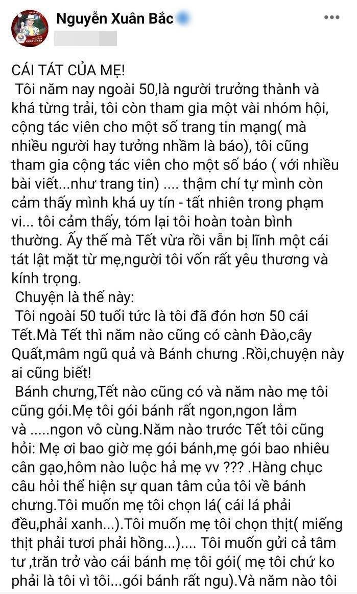 Nam Tào Xuân Bắc: Nghệ sĩ vạn người mê, gây tranh cãi vì 1 bài đăng