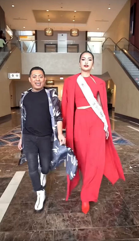 Ngọc Châu đẹp chanh sả qua tay ê-kíp Miss Universe