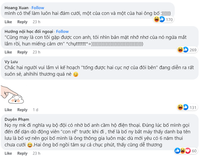 Lần đầu gặp gỡ 2 ông bố vui vẻ ra mặt, hôn gió thể hiện tình sui gia
