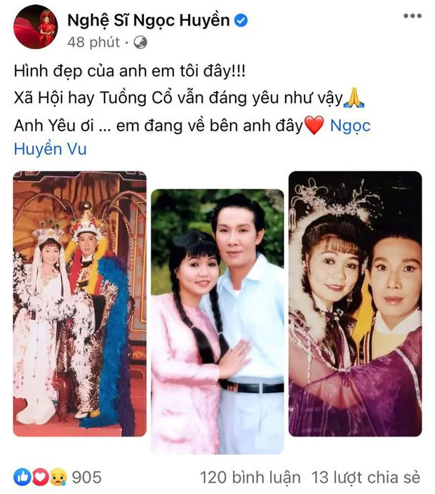 NSƯT Ngọc Huyền đến viếng đàn anh Vũ Linh, vái lạy cảm ơn khán giả