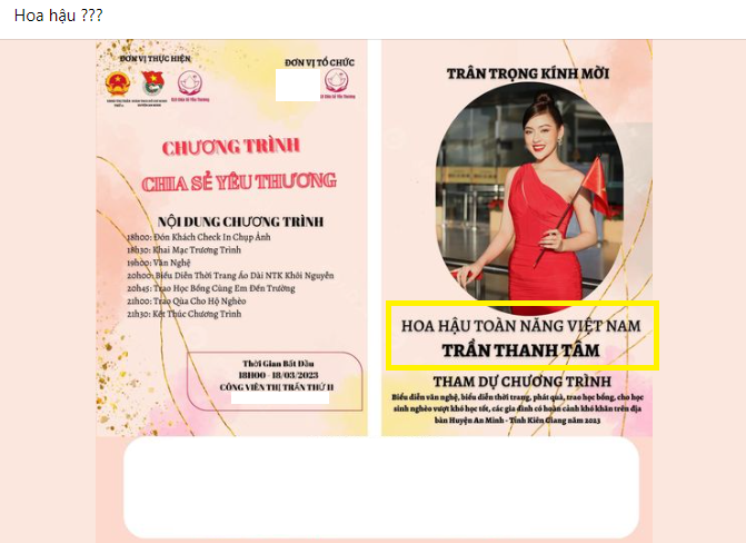 Fan sắc đẹp kêu trời khi Trần Thanh Tâm được gán danh hiệu “Hoa hậu”