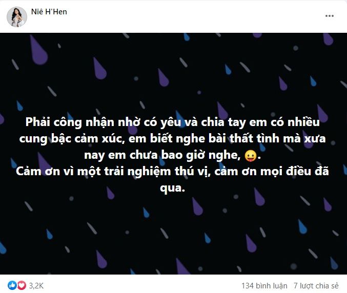 H’Hen Niê xác nhận chia tay bạn trai sau 2 năm tái hợp