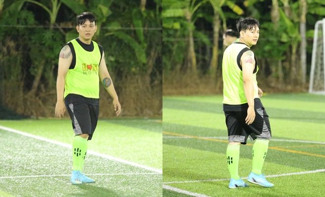 Hoài Lâm mũm mĩm trên sân cỏ, nhiệt tình hết mình khi thấy fan