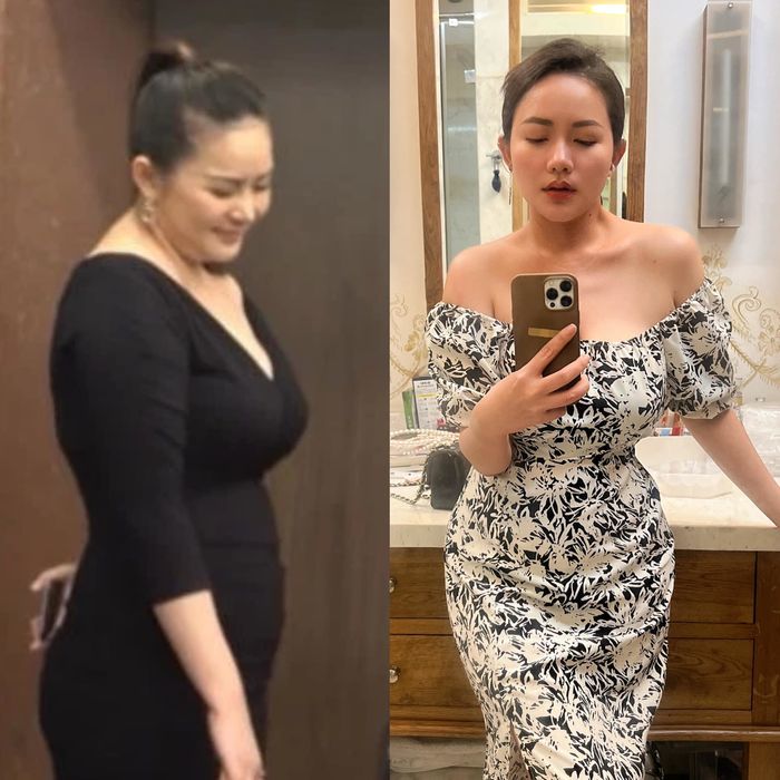 Phan Như Thảo hậu đánh bay 22kg: Vẫn diện váy giấu dáng