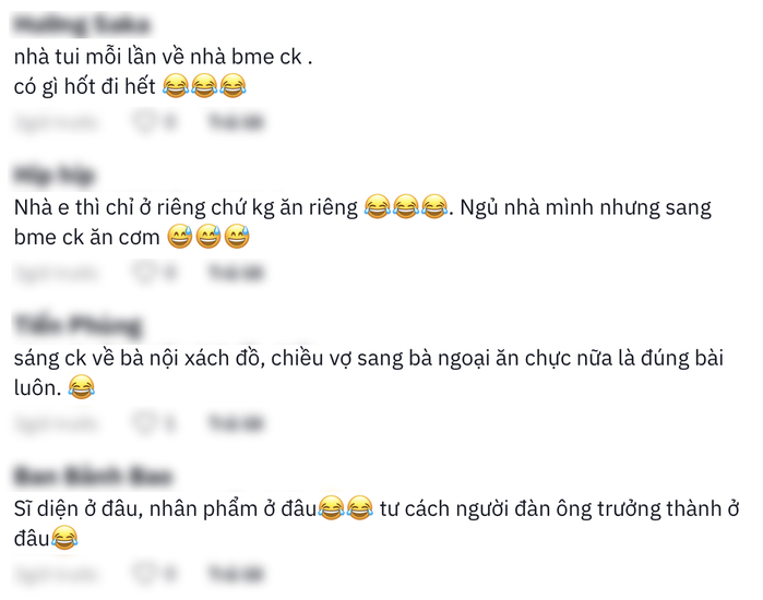Ra ở riêng, thanh niên lâu lâu vẫn về nhà mẹ để gom đồ về cho vợ
