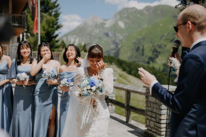 Đám cưới trên đỉnh núi lãng mạn của cô dâu Việt cùng chồng Thuỵ Sĩ