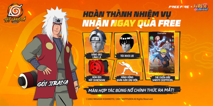 Naruto, Kakashi xuất hiện ở Free Fire, người chơi nhận quà miễn phí