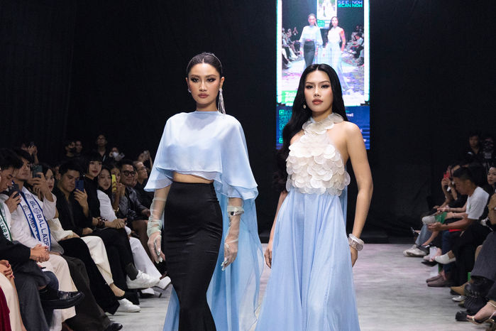 Hoa hậu Nguyễn Hoàng Phương Linh làm vedette sàn thời trang, công nghệ