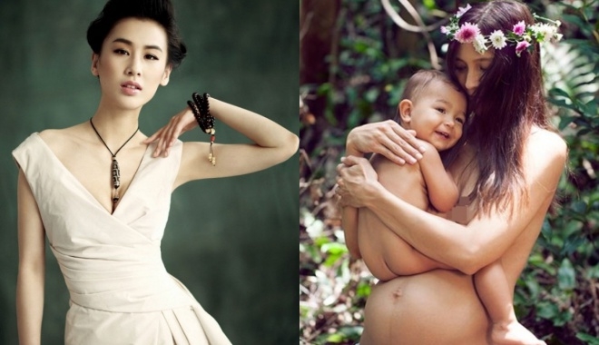 Siêu mẫu Hồng Kông ôm con bán nude, Huỳnh Thánh Y bất ngờ tiết lộ đã có con trai