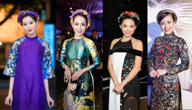 Sao Việt nô nức diện áo dài cách tân đi sự kiện