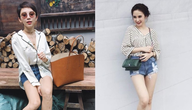 Mặc quần short sexy và sành điệu như Tóc Tiên, Angela Phương Trinh