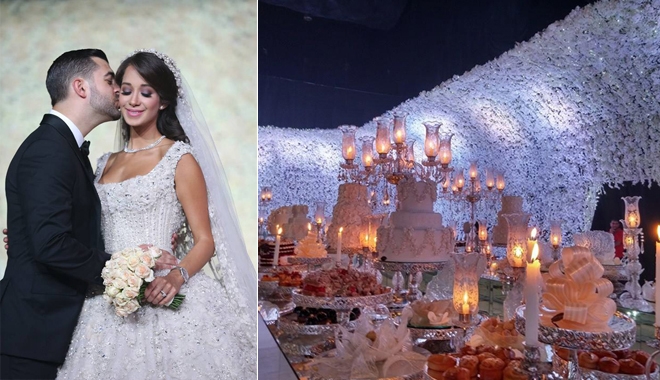 Ngẩn ngơ trước đám cưới thế kỉ của hot girl Lebanon và tỉ phú mĩ phẩm