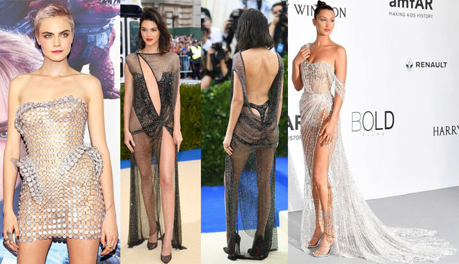 10 bộ váy "mặc như không mặc" gây ấn tượng nhất của sao Hollywood năm 2017